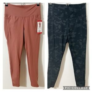 Danskin Performance Legging Bundle Burnt Sienna (NWT) and Camo Pull On Banded